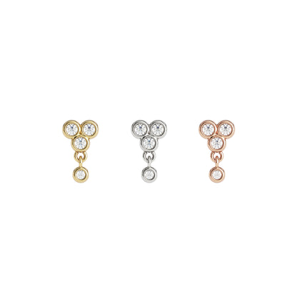 14K Gold Diamond Esme Threadless End