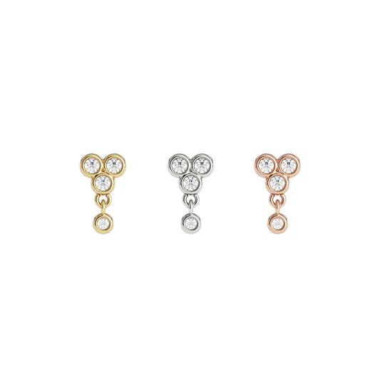 14K Gold Diamond Esme Threadless End