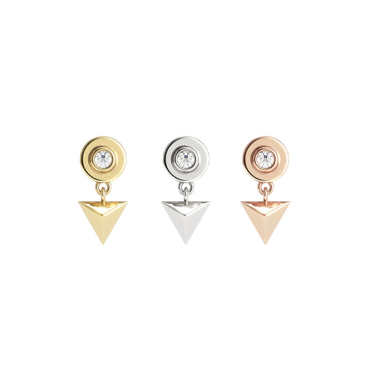 14K Gold Diamond Tavi Threadless End