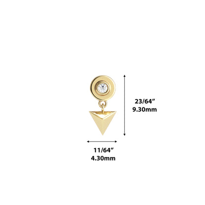 14K Gold Diamond Tavi Threadless End