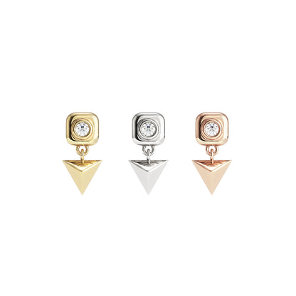 14K Gold Diamond Vetra Threadless End