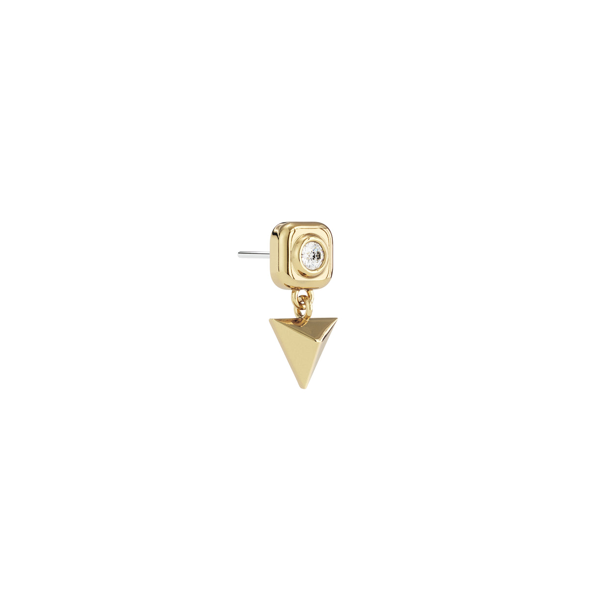 14K Gold Diamond Vetra Threadless End