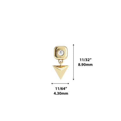 14K Gold Diamond Vetra Threadless End