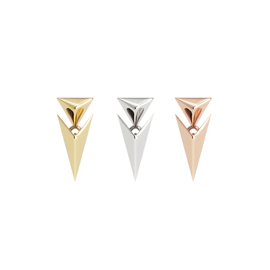 14K Gold Prism Threadless End