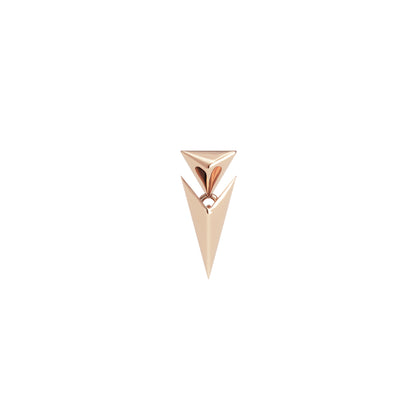 14K Gold Prism Threadless End