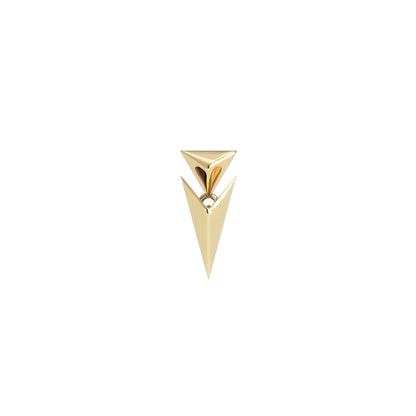 14K Gold Prism Threadless End