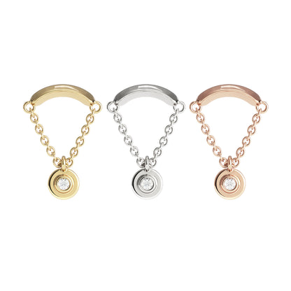 14K Gold Diamond Aria Threadless End