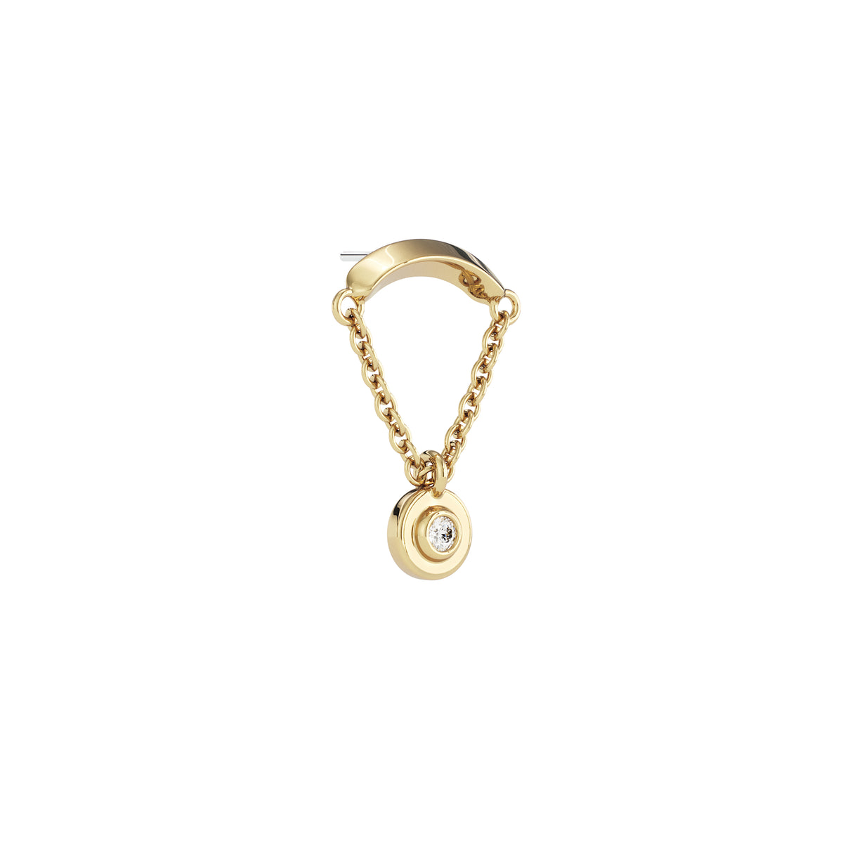 14K Gold Diamond Aria Threadless End