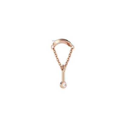 14K Gold Diamond Mira Threadless End