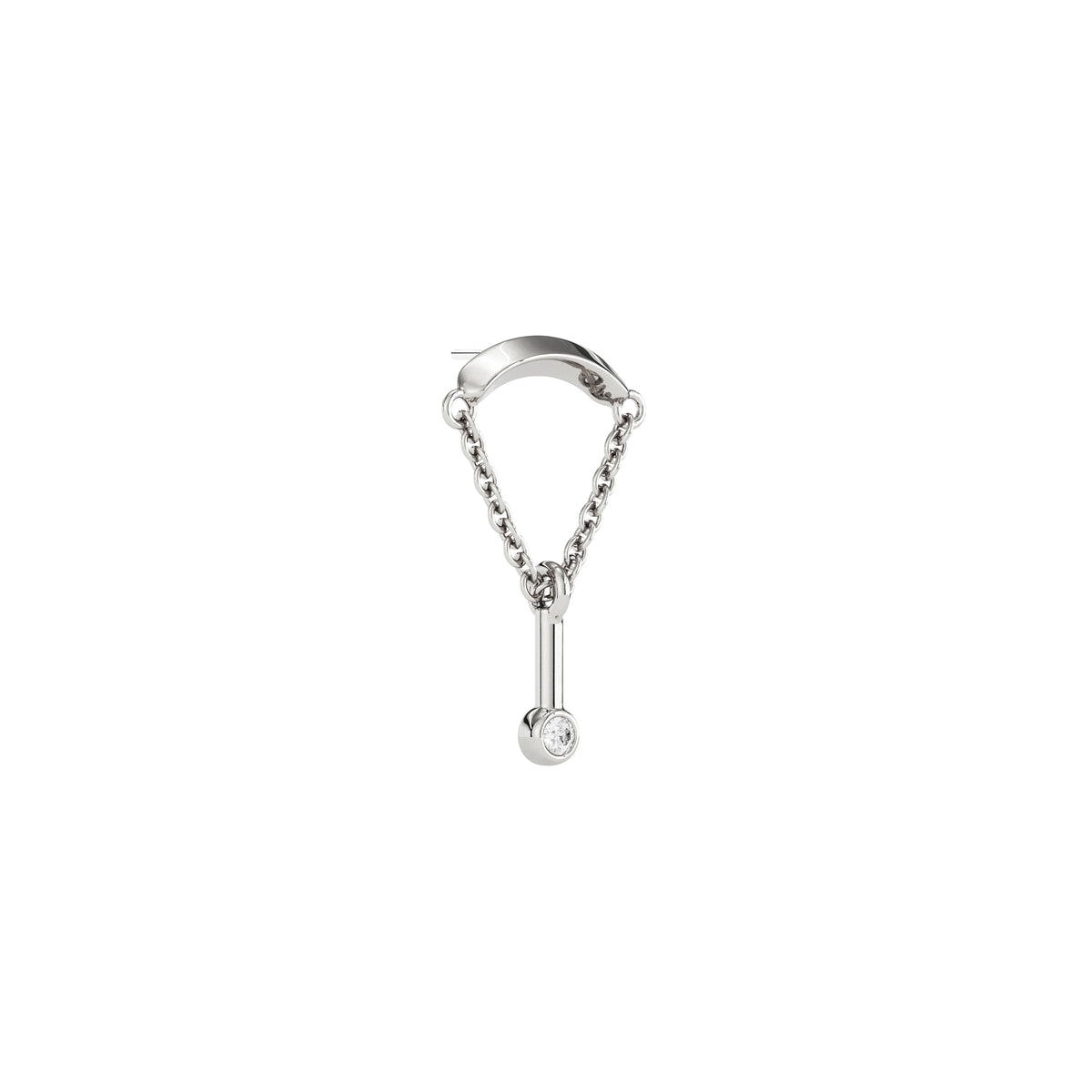 14K Gold Diamond Mira Threadless End