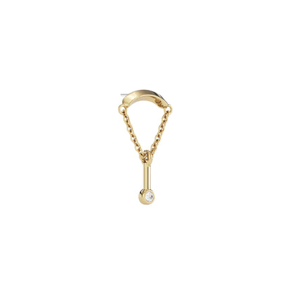 14K Gold Diamond Mira Threadless End