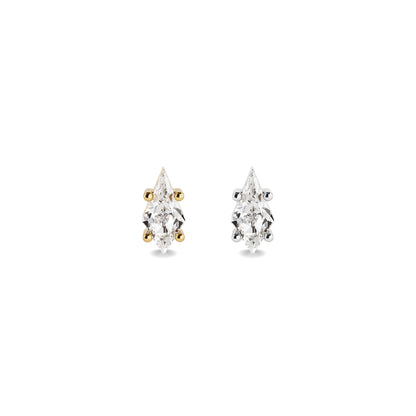 14K Gold Kite Cut Diamond Threadless End