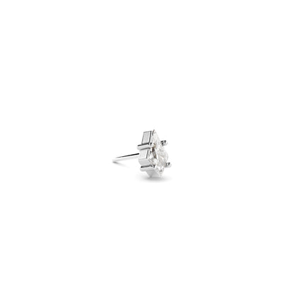 14K Gold Kite Cut Diamond Threadless End