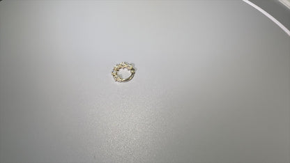 14K Gold Prong Set Diamond Helix Hoop