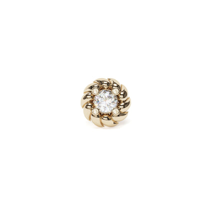 14K Gold Diamond Labret Stud