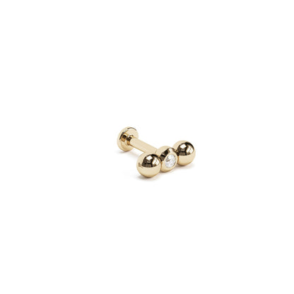14K Gold Tiny Diamond Climber Stud