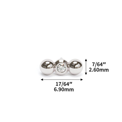 14K Gold Tiny Diamond Climber Stud