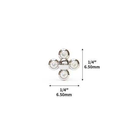 14K Gold Bezel-Set Diamond Stud