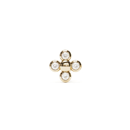 14K Gold Bezel-Set Diamond Stud