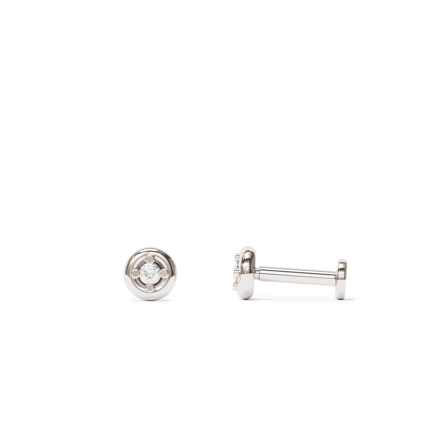 14K Gold Diamond Solitaire Stud
