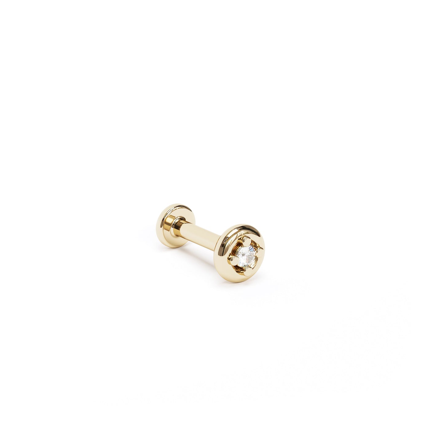 14K Gold Diamond Solitaire Stud