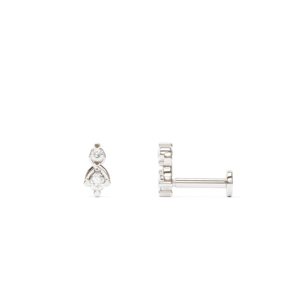 14K Gold Elegant Diamond Stud