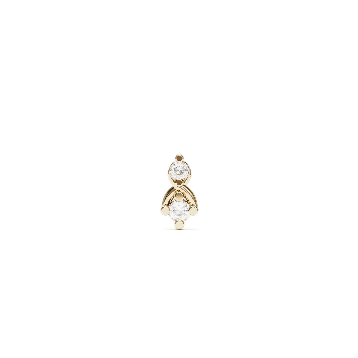 14K Gold Elegant Diamond Stud