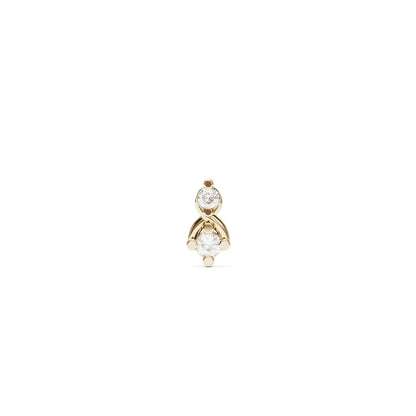 14K Gold Elegant Diamond Stud