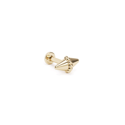 14K Gold Beaded Spike Stud