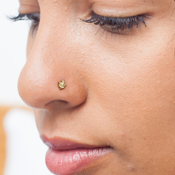 Solid Gold Nose Piercing - Nose Jewelry - Body Piercing Jewelry