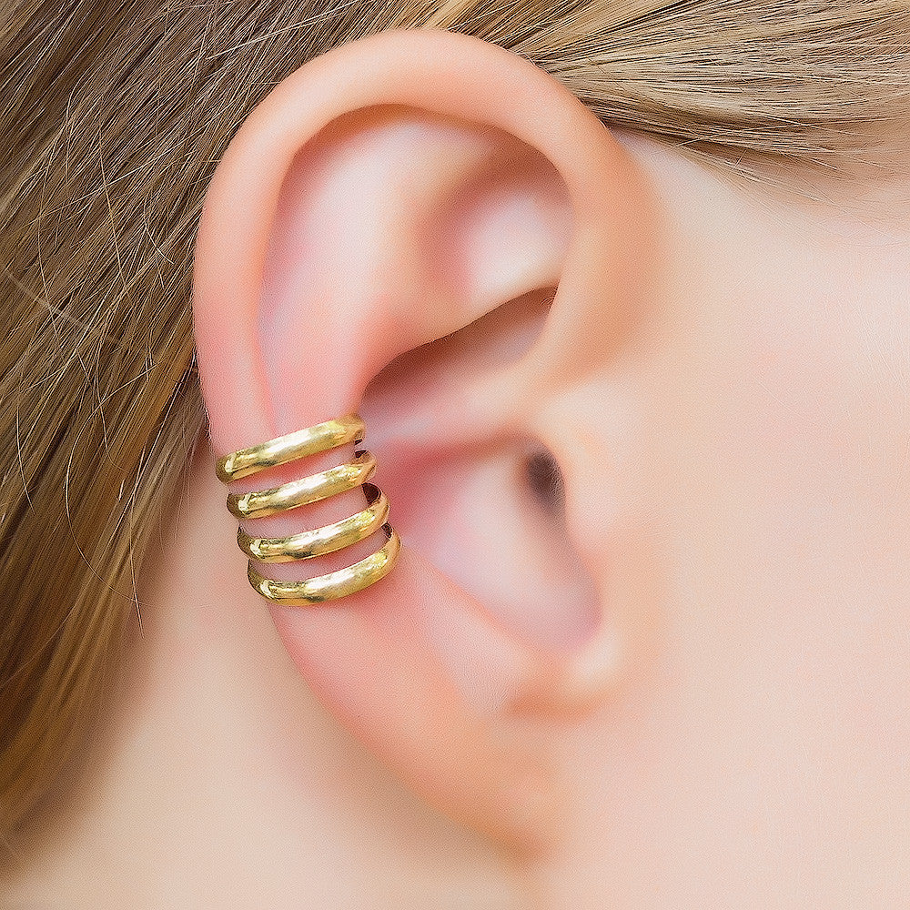 Gold Ear Cuffs, Cartilage Cuff Earrings
